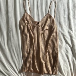 Zara champagne tank top (S)